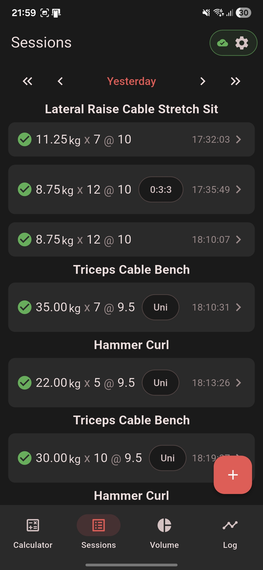 T-Reps Tracking Interface