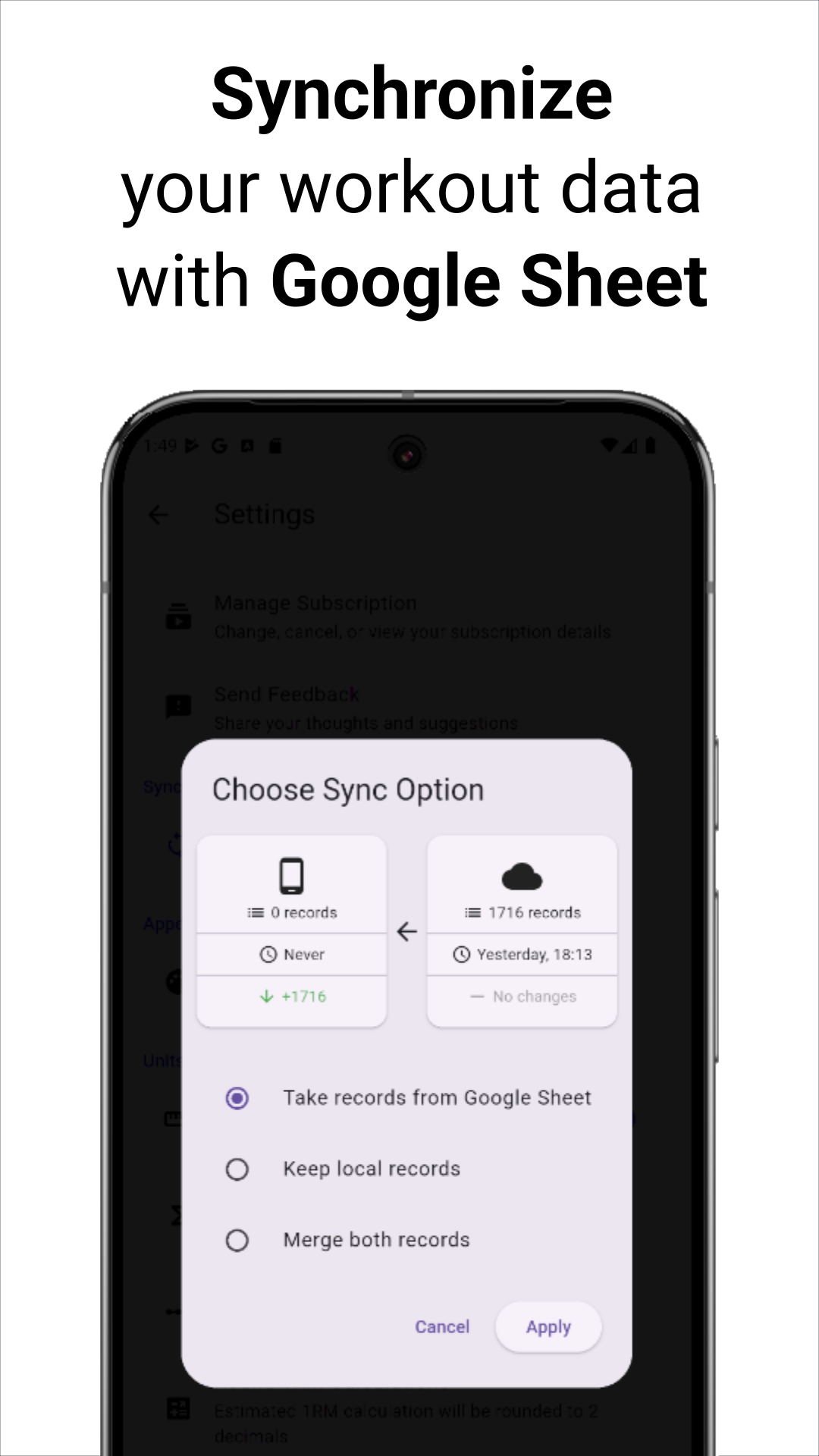 Google Sheets Sync